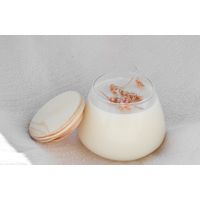 Gardenia Soy Wax Candle in Glass with wooden top
