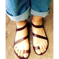 Snake handmade leather sandals